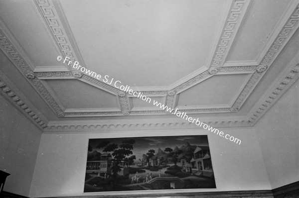 BIRR CASTLE  CEILING AND CHINESE PAINTING REPRESENTING EUROPEAN LIFE